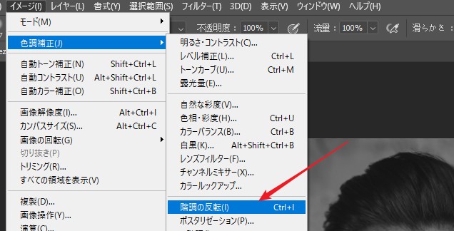 階調の反転