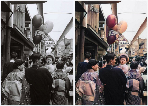 昔の写真をフルカラー写真に！昭和の文豪の写真をカラー化する方法
