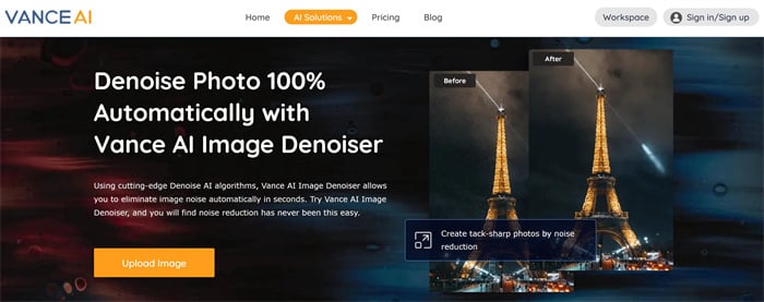 VanceAI image denoiser
