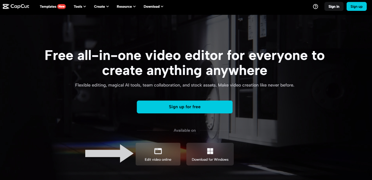 CapCut Online Use