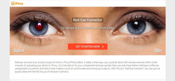 iPiccy Rote Augen Correction