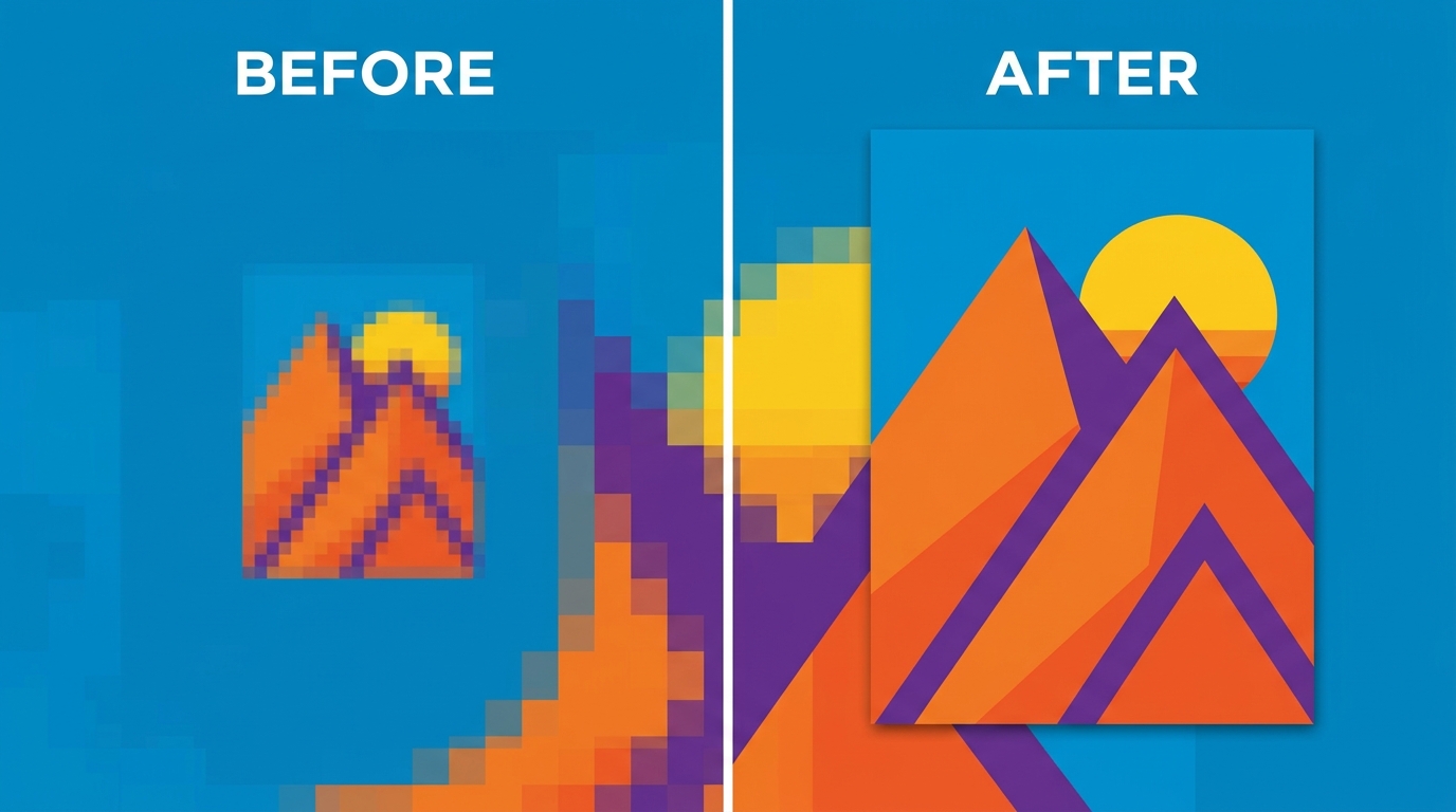 Upgrade album cover poster quality with VanceAI - before and after