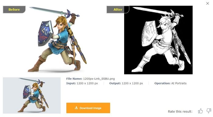 pencil-sketch-link-legend-of-zelda
