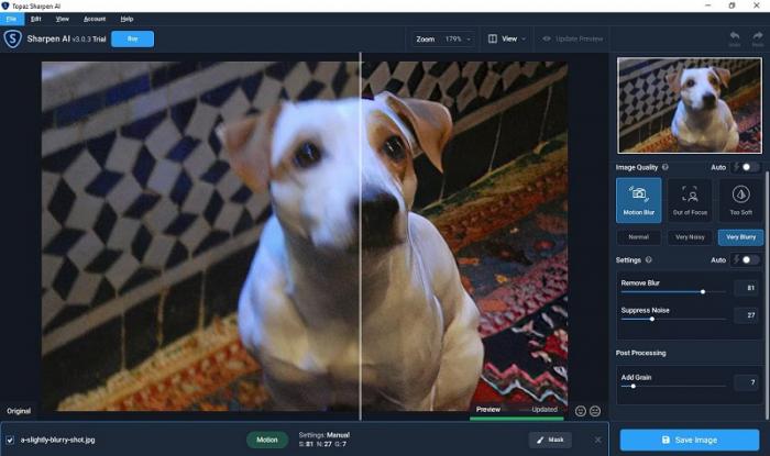 topaz sharpen ai download button
