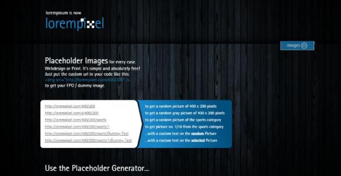 alternative to unsplash Lorempixel