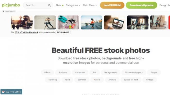 PicJumbo sites like unsplash