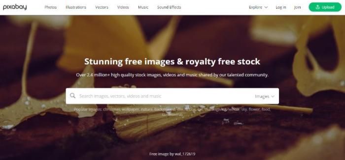 Pixabay sites like unsplash