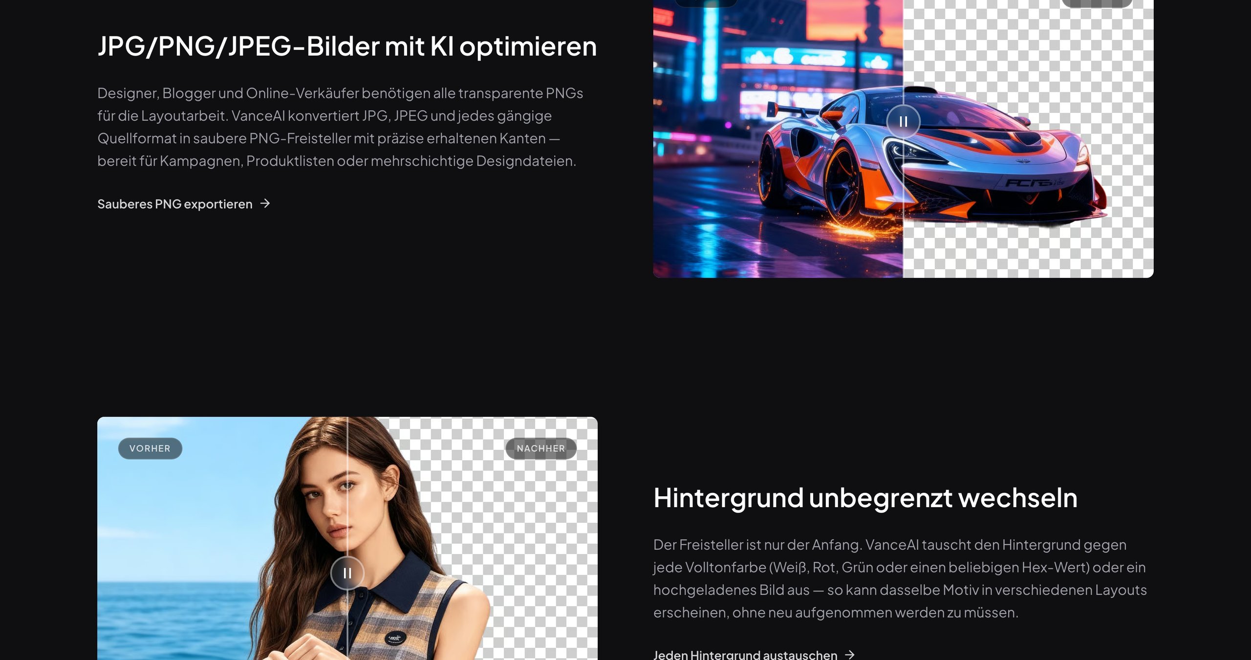 BGremover unterstützt JPG-, PNG- und JPEG-Bilder als Eingabeformate