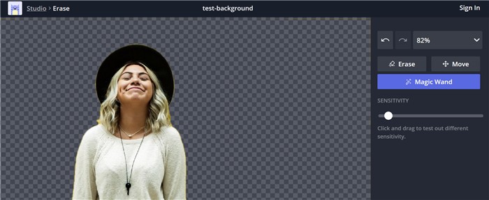 make background transparent with kapwing