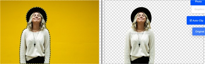 make background transparent with clipping magic