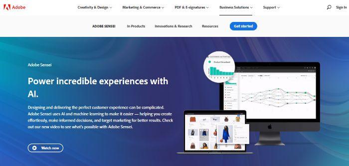 Adobe Sensei website design tool free