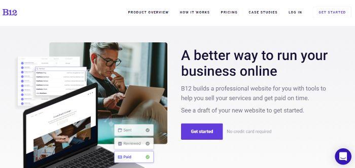 B12Home Free website design tool
