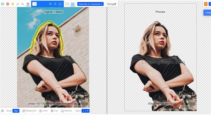 make background transparent with kapwing step 3