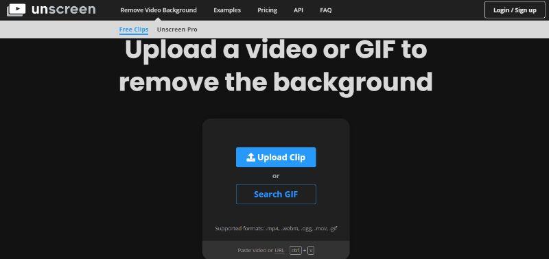 Unscreen  background gif remover
