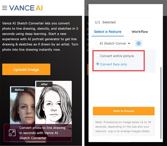 VanceAI Sketch Converter
