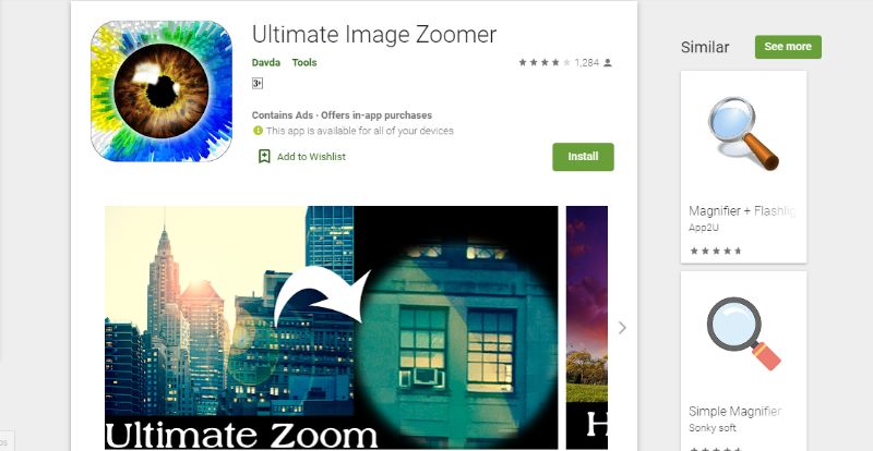 Ultimate Image Zoomer zoom out picture app