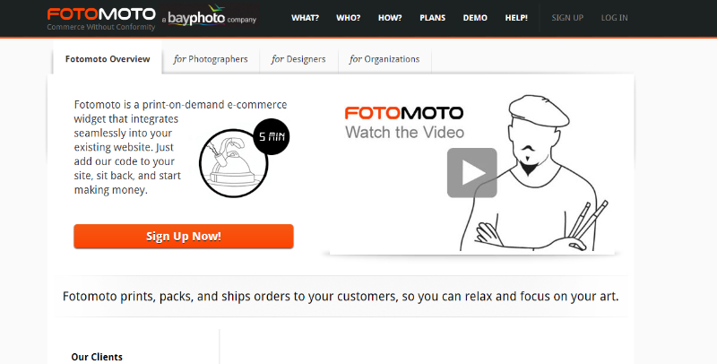 Fotomoto Photo selling
