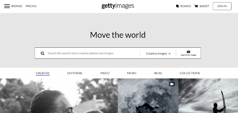 Getty Images Photo selling