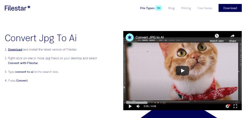 Filestar convert JPEG to AI