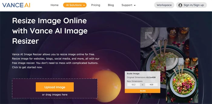 VanceAI image resizer