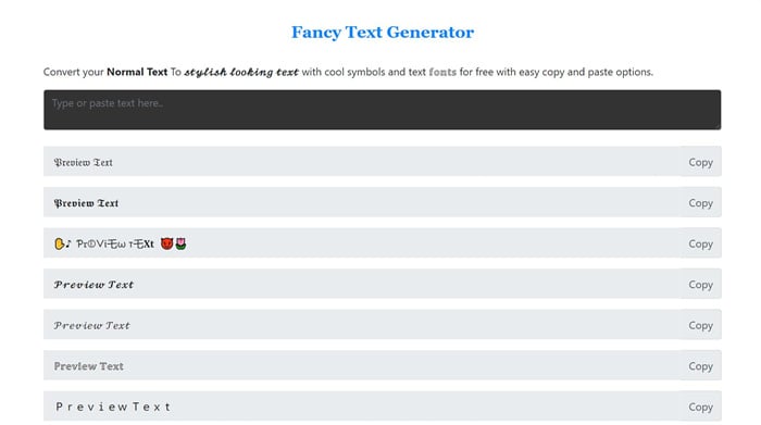 Fancy Text Generator vintage font generator