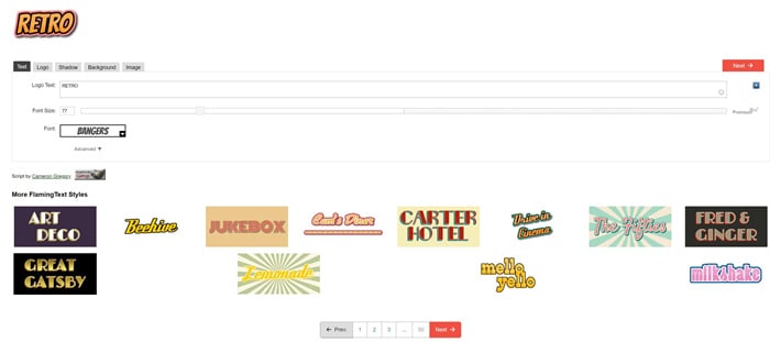 Retro Text Generator