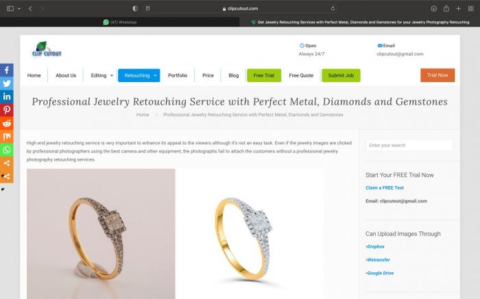 clip cutout jewerly photo retouching