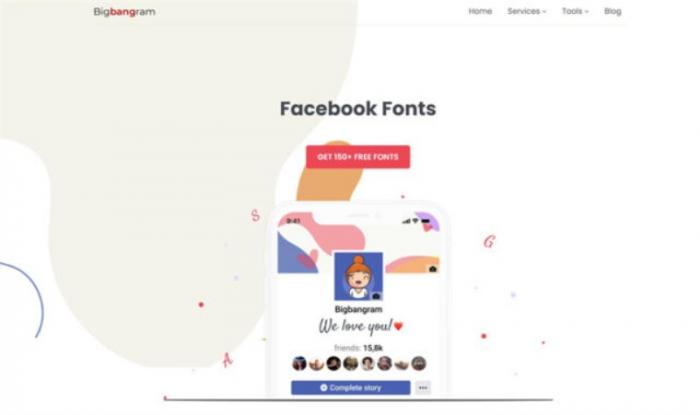Bigbangram facebook font changer