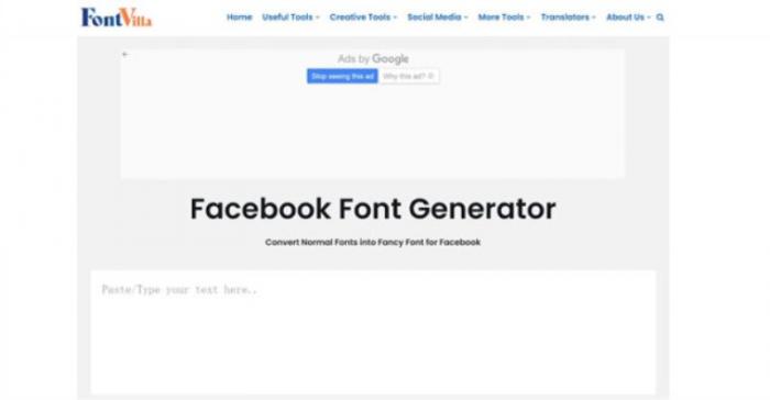 FontVilla facebook font changer