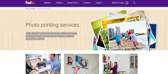 photo printing with FedEx