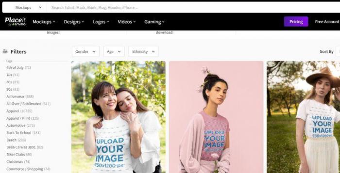 Placeit t shirt mockup generator