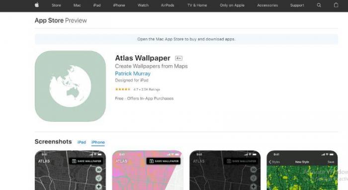 Atlas Wallpaper app