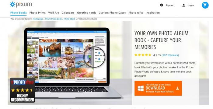 A Photo Album Software Pixum