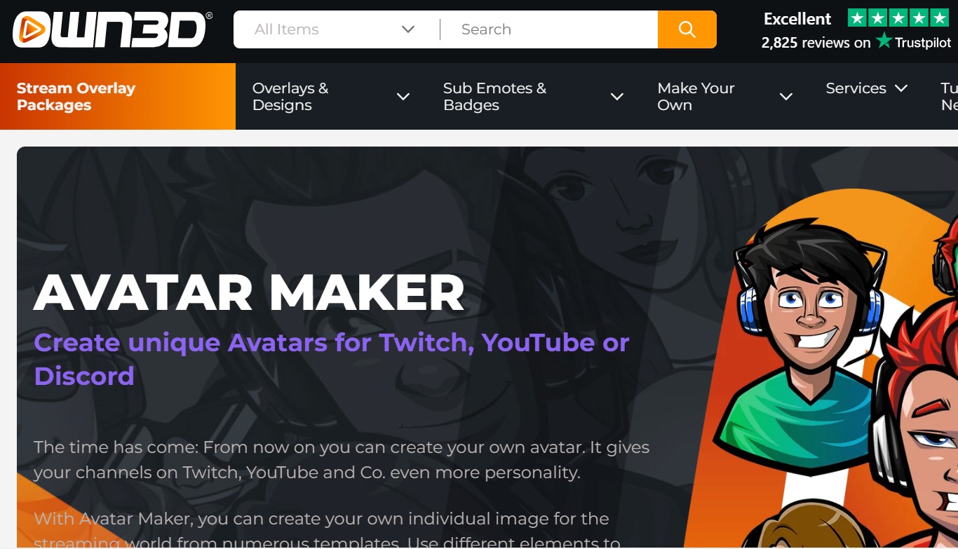 Gaming avatar maker_Own3D