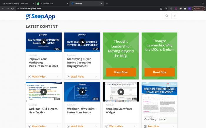SnapApp for interactive post