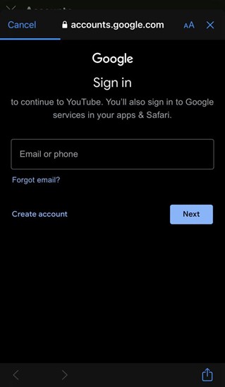 google sign in