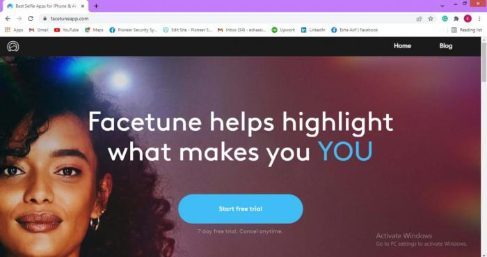 Facetune 2 wrinkle remover app
