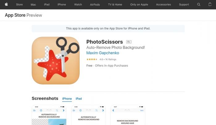 app to remove background_photoscissors