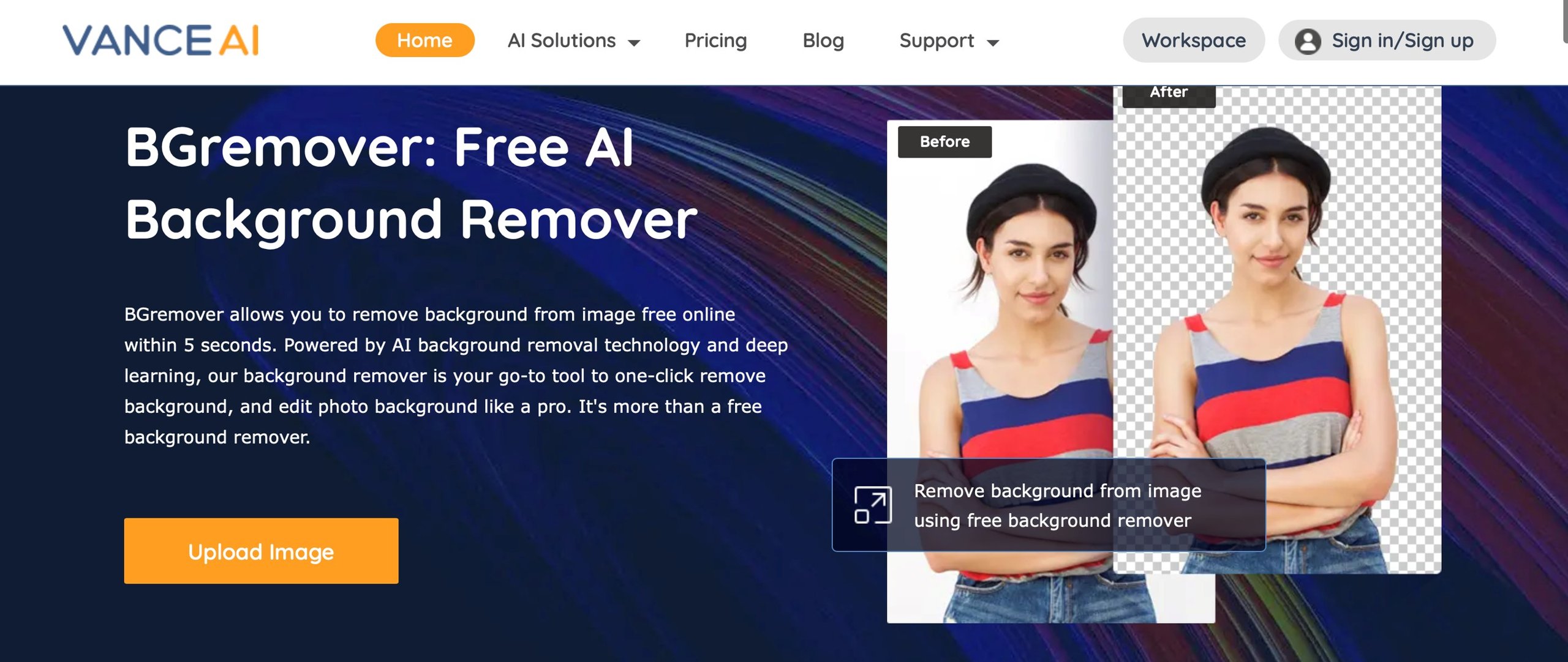 BGremover homepage