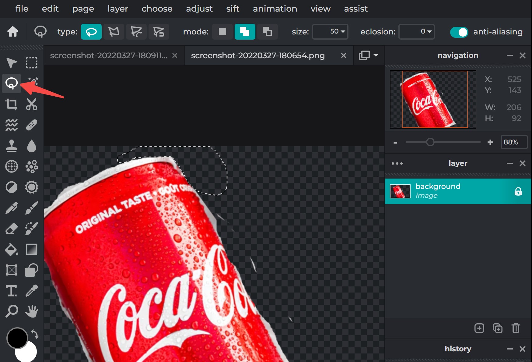 how to use pixlr background remover editor step3
