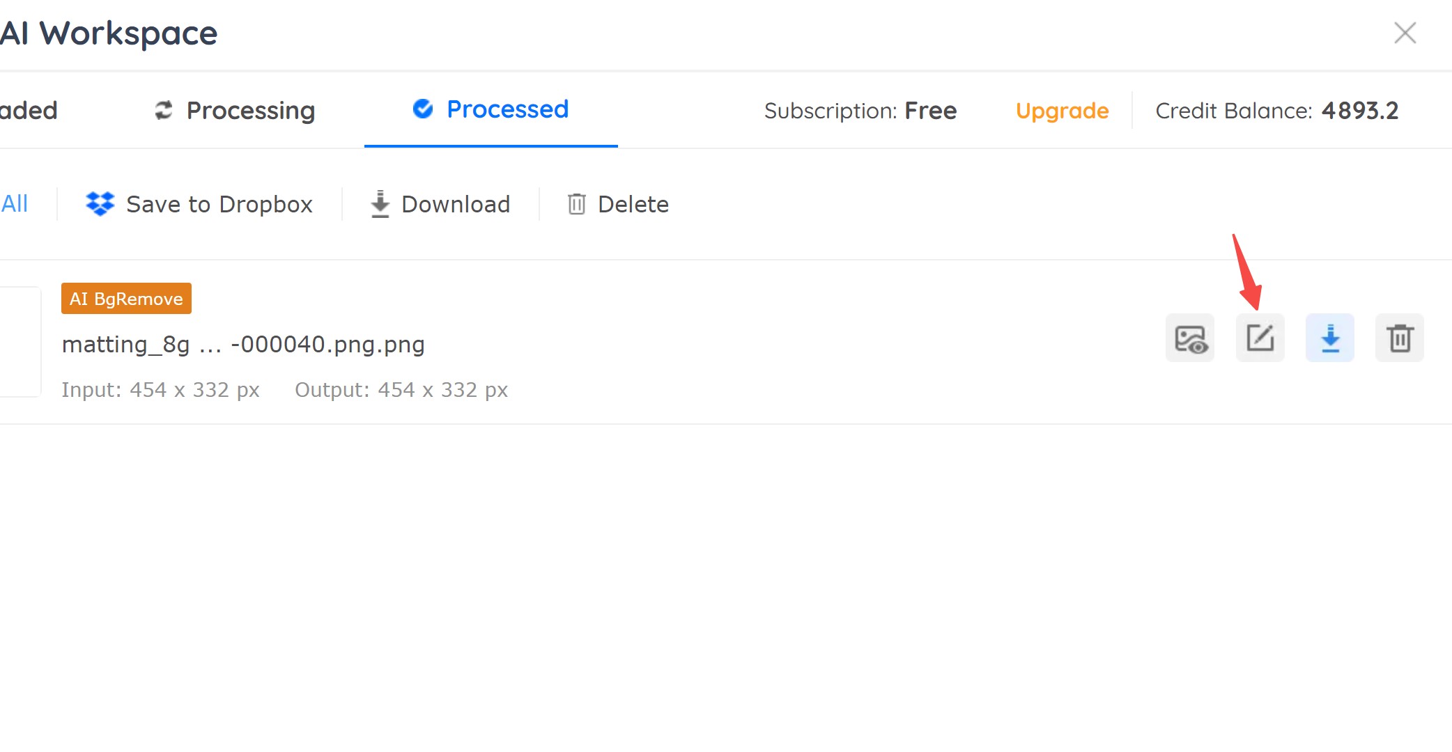 how to use BGremover step3