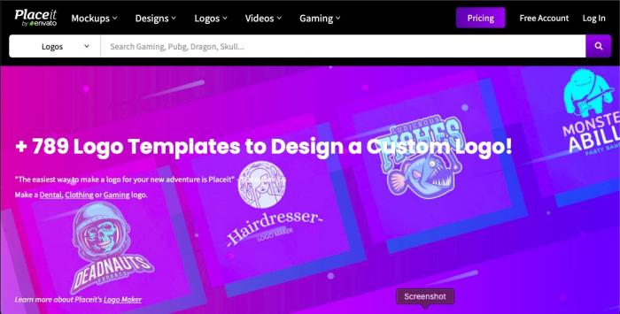 Placeit cartoon logo maker