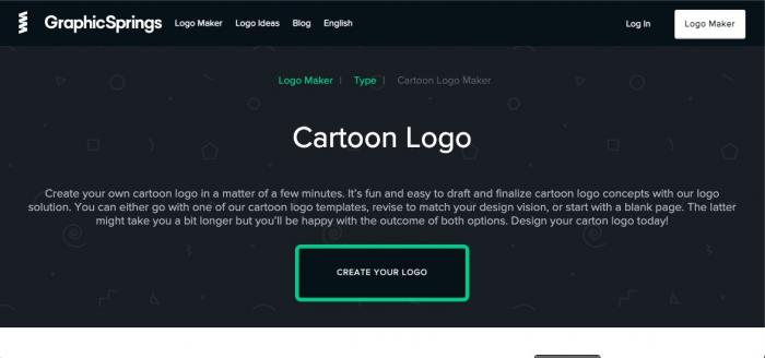 Graphicsprings cartoon Logo maker