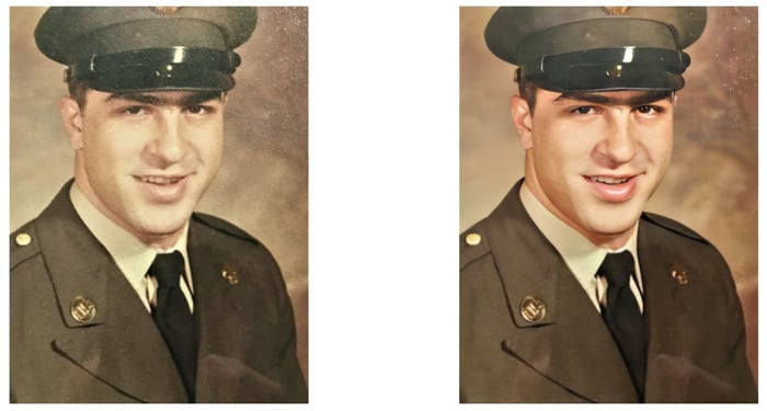 old photo restoration example