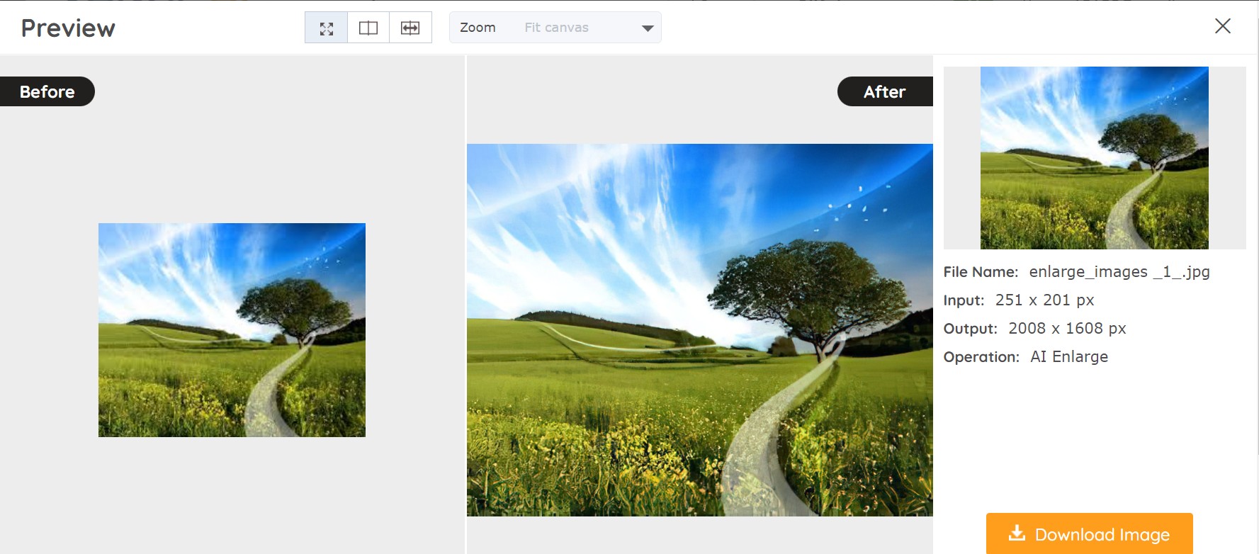 Step 3: Download your HD image