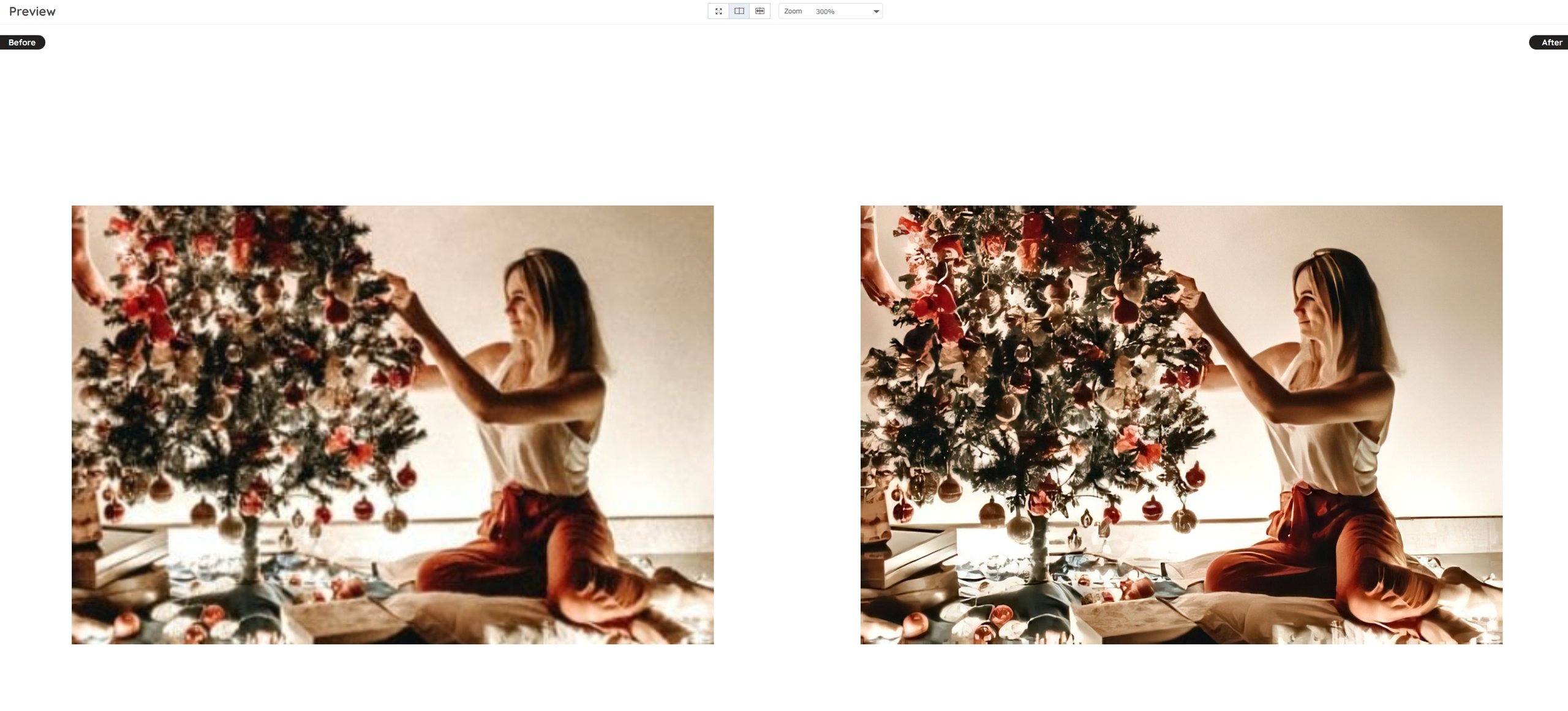 AI image enlarger performance.