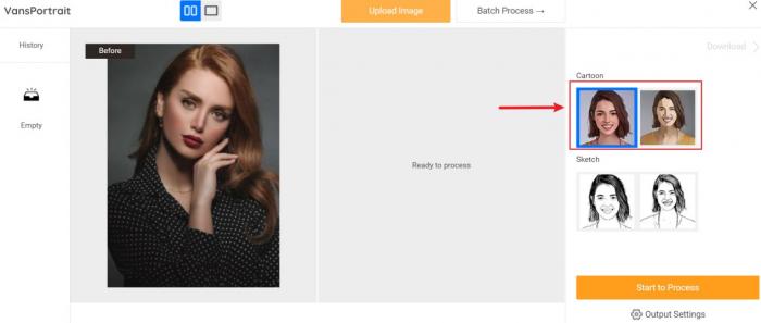 click Start to Process