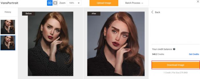 the before-after comparison