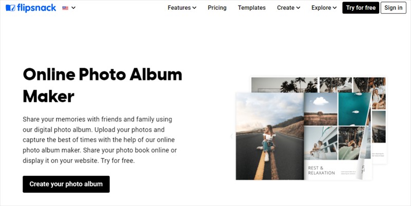 A Photo Album Software flipsnack screenshot