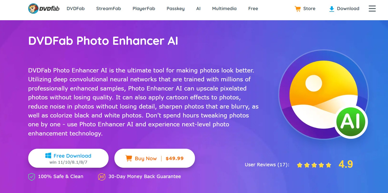 Download DVDFab Photo Enhancer AI